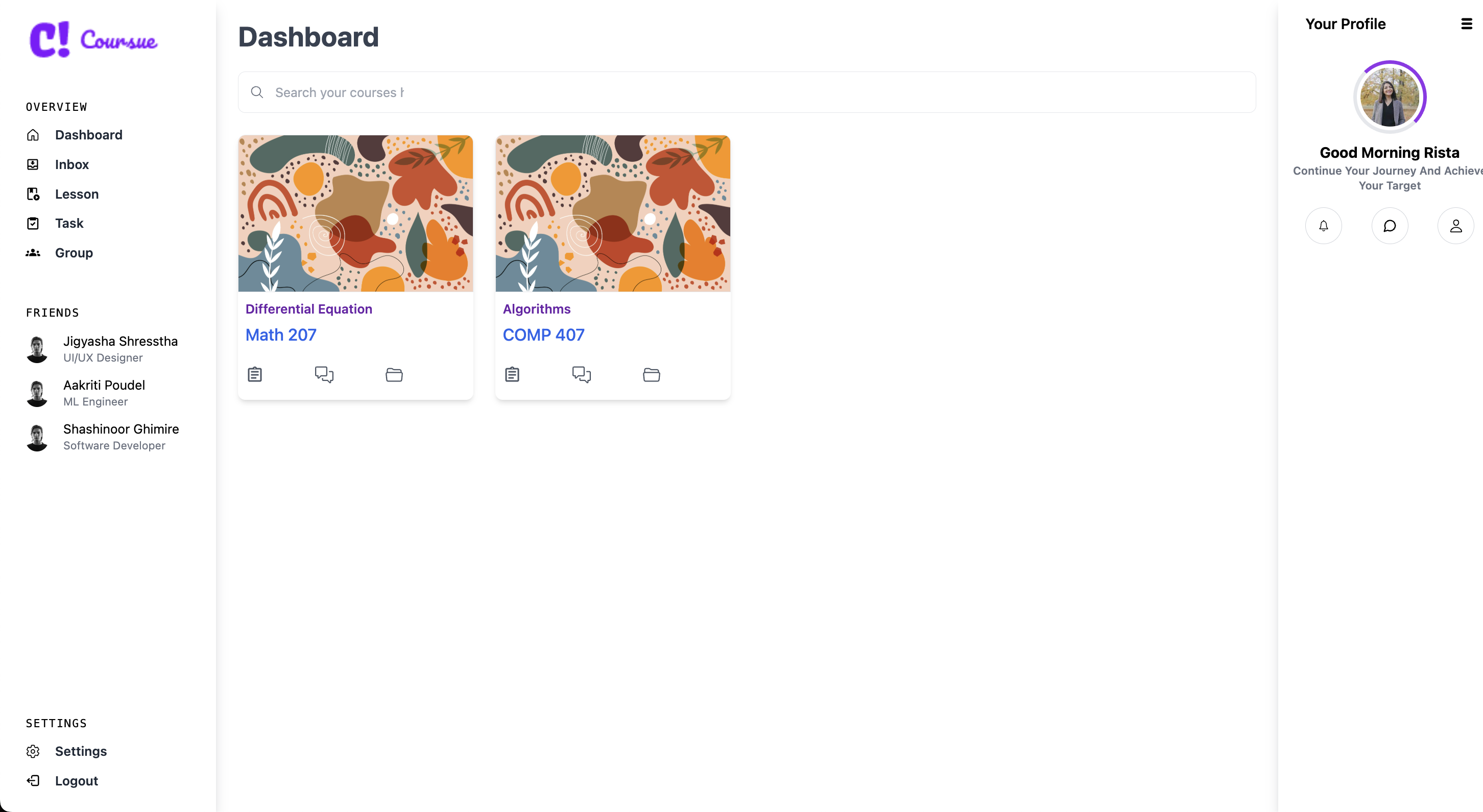 Coursue Virtual Classroom